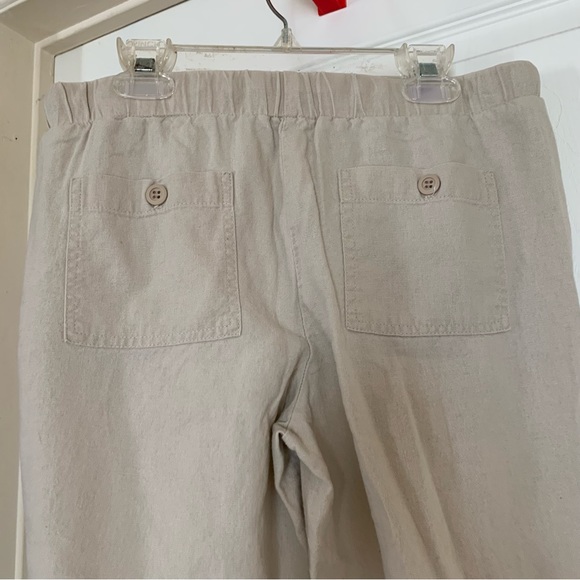 Linen and rayon wide leg pants - Picture 6 of 10